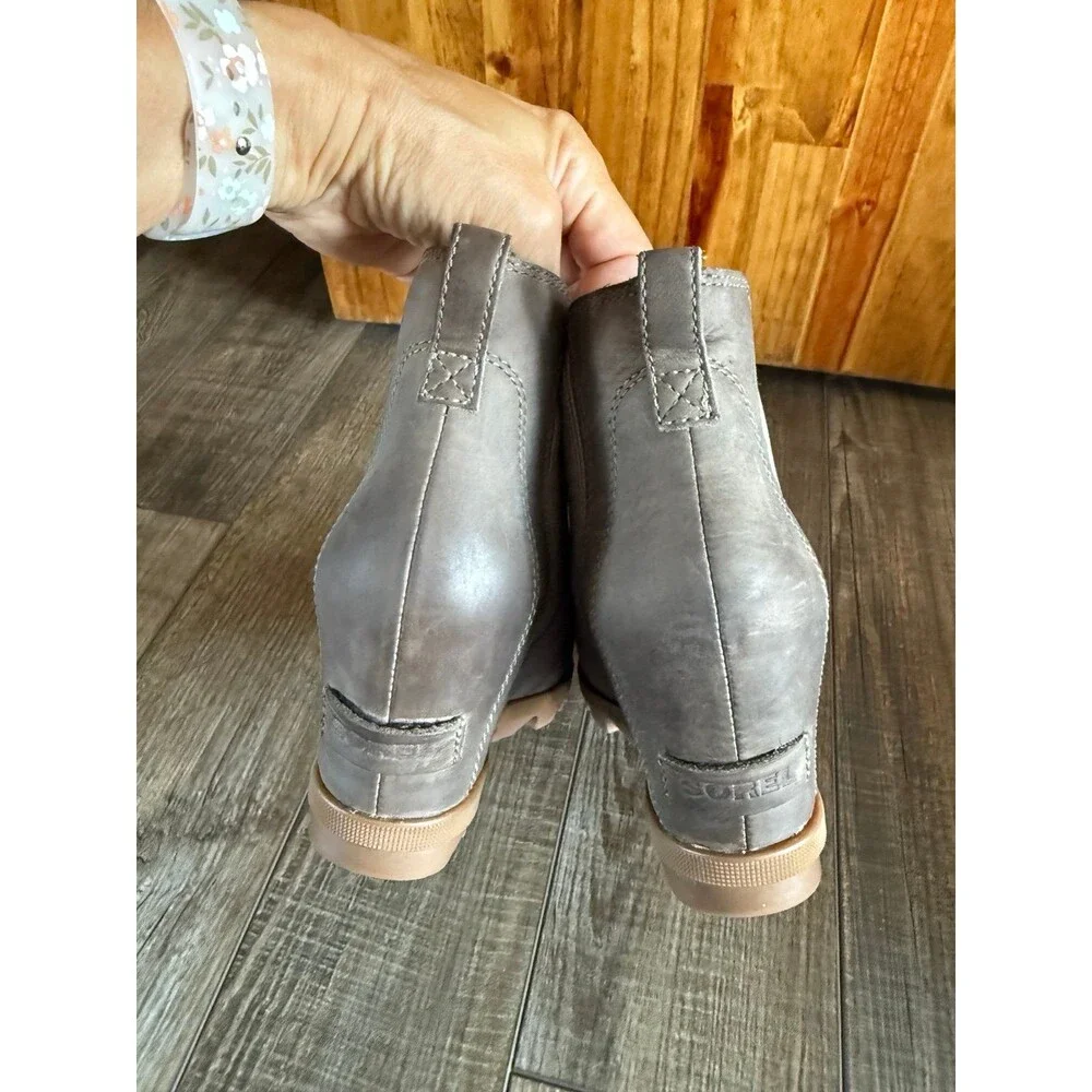Women's Sorel Rhapsody Wedge Boots Sz. 8 Quarry